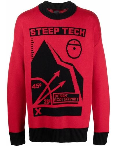 The North Face Graphic-print Merino Jumper - Red