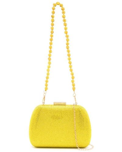 Serpui Ang Crystal-embellished Clutch Bag - Yellow