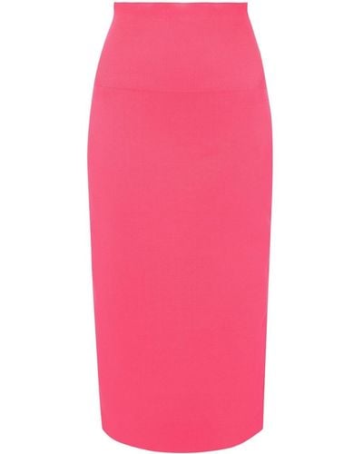 Victoria Beckham Vb Body Knitted Pencil Skirt - Pink