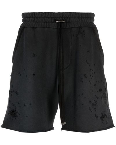 Amiri Shotgun Distressed Shorts - Black