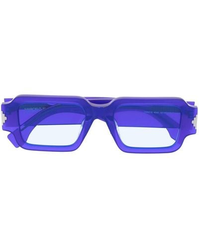 Marcelo Burlon Maiten Rectangular-frame Sunglasses - Blauw