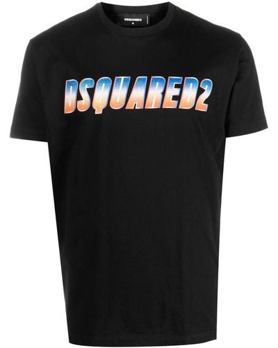 DSquared² Glitter logo-print T-shirt - Negro