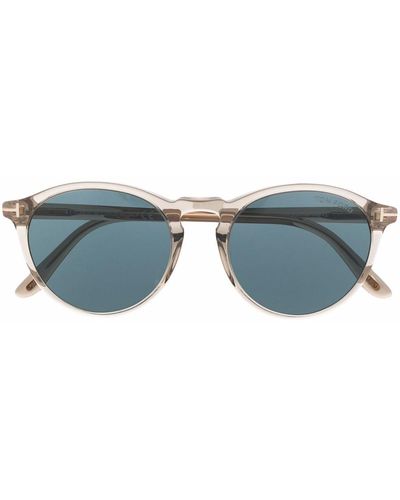 Tom Ford Aurele Round-frame Sunglasses - White