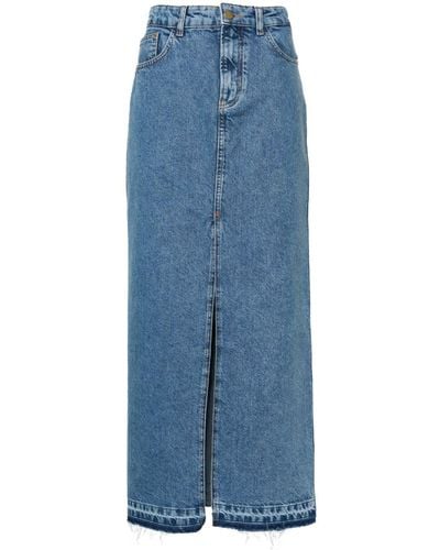 Philosophy Di Lorenzo Serafini Jupe en jean à coupe mi-longue - Bleu