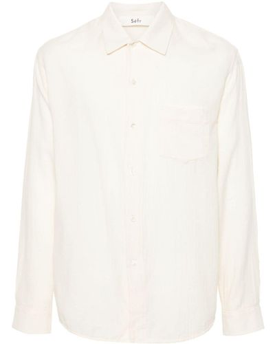 Séfr Leo cotton shirt - Blanco