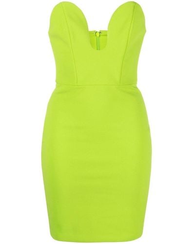 Solace London Strapless Sweetheart Mini Dress - Green