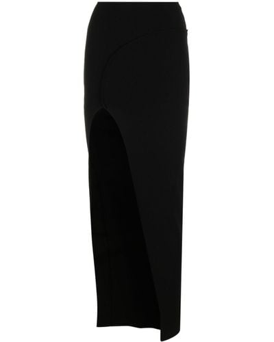 Rick Owens Theresa Midi Skirt With Inserts - Black
