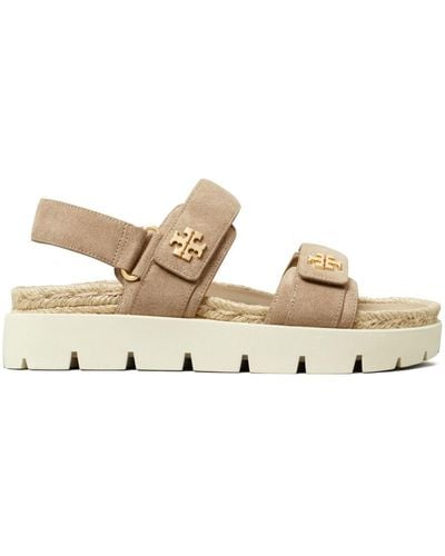 Tory Burch Kira Rope Sport Leather Sandals - Natural