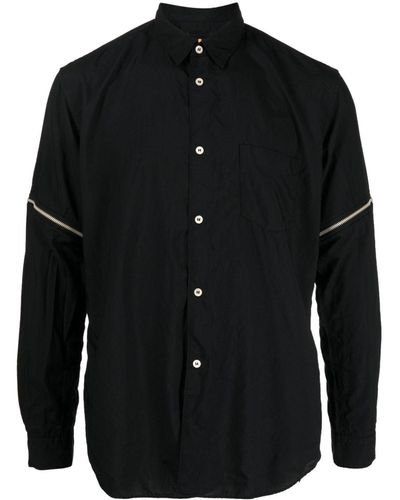 Comme des Garçons Detachable-sleeve Button-up Shirt - Black