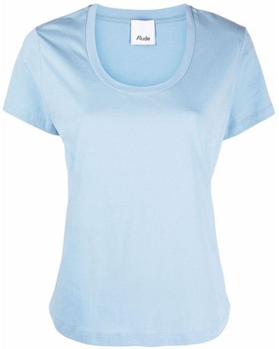Allude ラウンドネック Tシャツ - ブルー