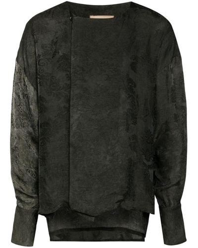 Uma Wang Patterned-jacquard Shirt - Black