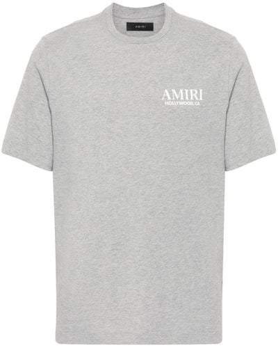 Amiri Bones Stacked Cotton T-shirt - Grey