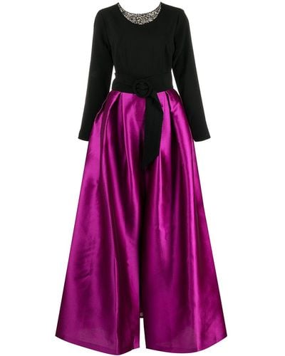 Sachin & Babi Desdemona Crystal-detail Gown - Purple