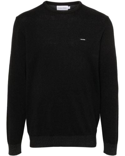 Calvin Klein Logo-patch Sweater - Black
