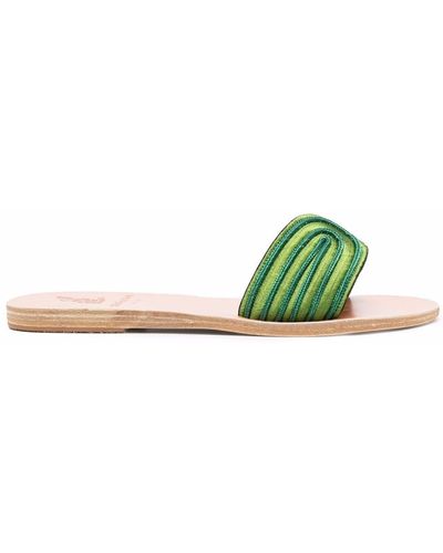 Ancient Greek Sandals The Harness Slides - Green