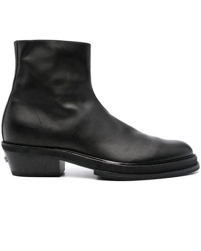 424 Cuban-heel Ankle Boots - Black