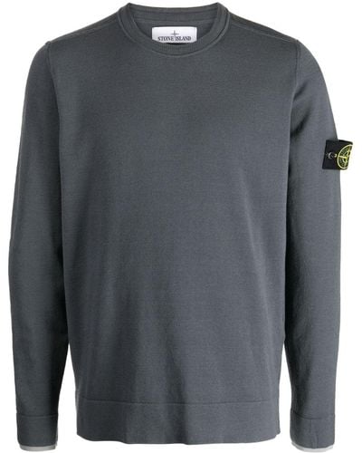 Stone Island Sweatshirt mit Kompass-Motiv - Grau