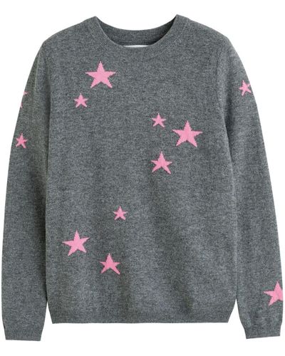 Chinti & Parker Star Crew-neck Sweater - Gray