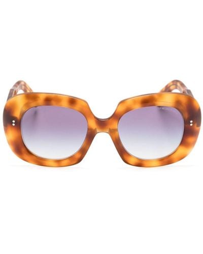 Cutler and Gross Tortoiseshell Square-frame Sunglasses - Pink