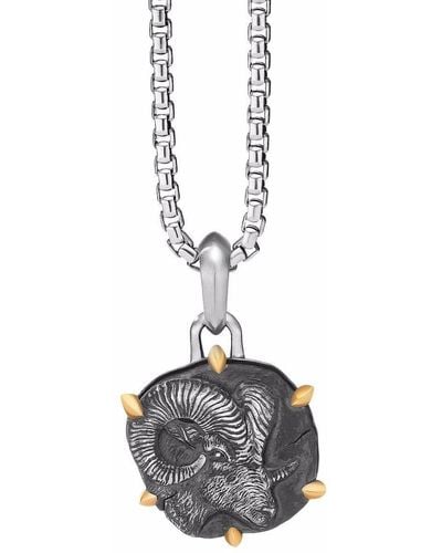 David Yurman 17mm Aries Zodiac Amulet Enhancer Pendant - Metallic
