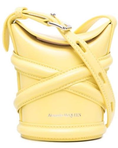 Alexander McQueen The Curve Mini Crossbody Bag - Yellow
