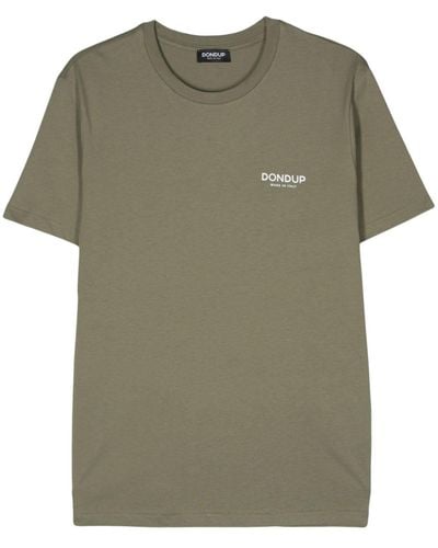 Dondup T-Shirt mit Logo-Print - Grün