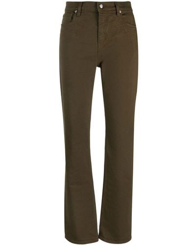 Etro Embroidered Straight-leg Jeans - Green