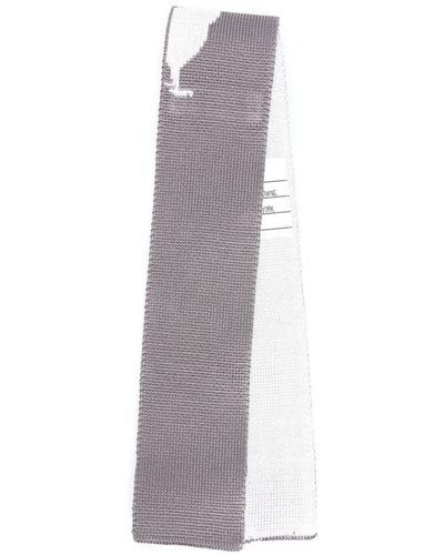 Thom Browne 4-bar Jacquard Silk Tie - Purple