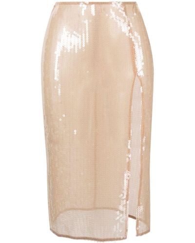 Nensi Dojaka Falda de tubo con lentejuelas - Neutro