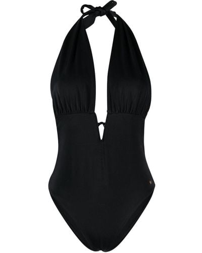 Tom Ford Plunging V-neck Swimsuit - Black