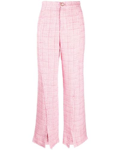 Gcds Tweed Tailored Pants - Pink