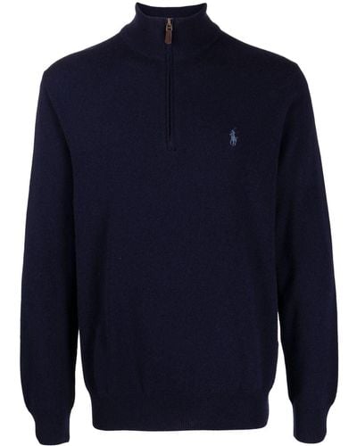 Polo Ralph Lauren Sweater With Logo - Blue