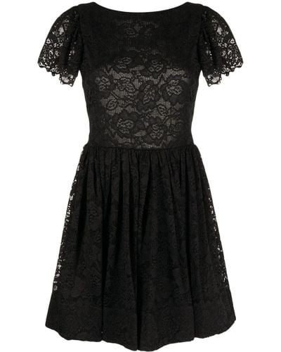 Caroline Constas Marguerite Lace Mini Dress - Black