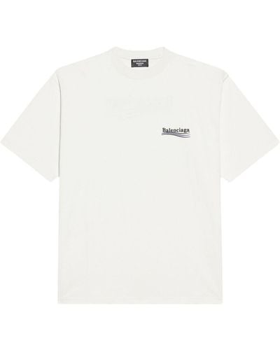 Balenciaga T-shirt à logo Political Campaign imprimé - Blanc