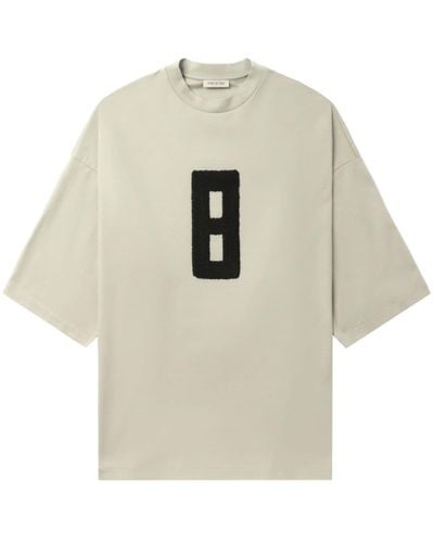 Fear Of God Embroidered 8 T-Shirt im Oversized-Look - Natur