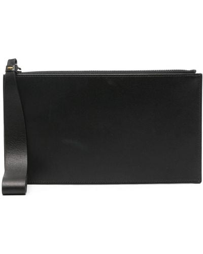 Doucal's Smooth Leather Cardholder - Black