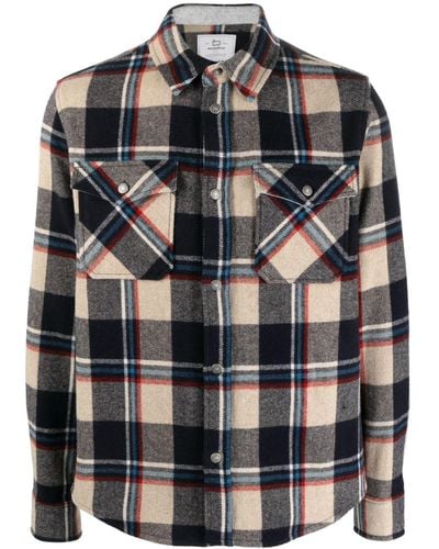 Woolrich Checked Long-sleeved Shirt - Black