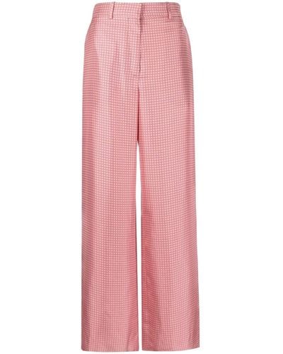 Lanvin Pantalones anchos con estampado geométrico - Rosa
