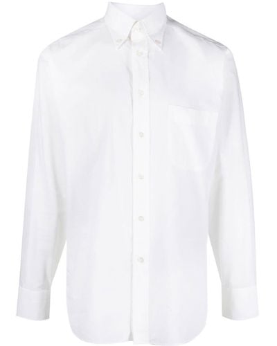 Tom Ford Camisa con cuello de pico - Blanco