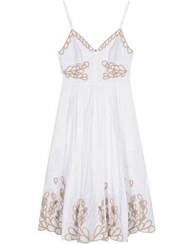 Cinq À Sept Maude Embroidered-edge Dress - White