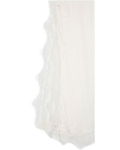 Ermanno Scervino Chantilly-lace-detail Scarf - White