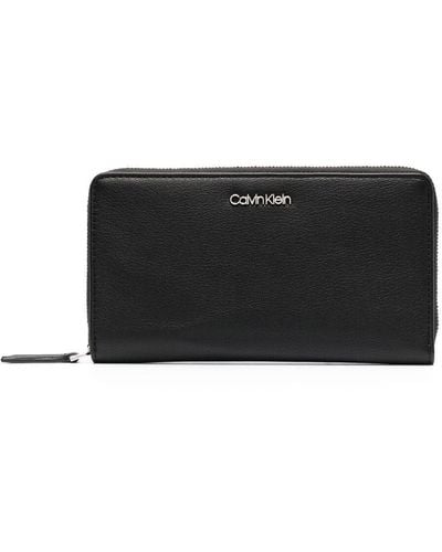 Calvin Klein ファスナー財布 - ブラック