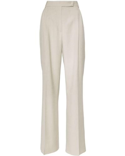 Max Mara Durante High-waist Wide-leg Trousers - White