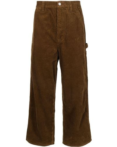 Izzue Wide-leg Corduroy Trousers - Brown