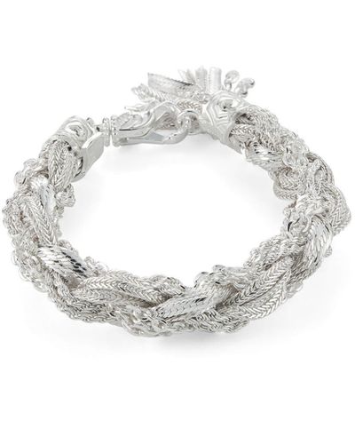 Emanuele Bicocchi Rope-chain Silver Bracelet - White