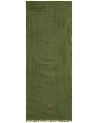 Polo Ralph Lauren Polo Pony-embroidery Scarf - Green