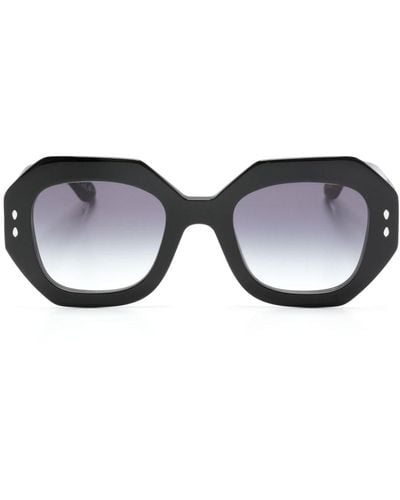 Isabel Marant Lily Geometric-frame Sunglasses - Black