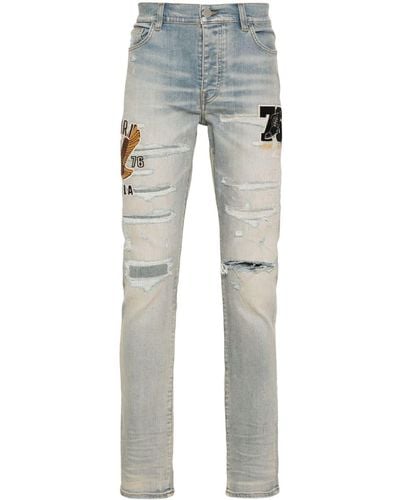 Amiri Skinny Jeans Met Logo-applicatie - Grijs