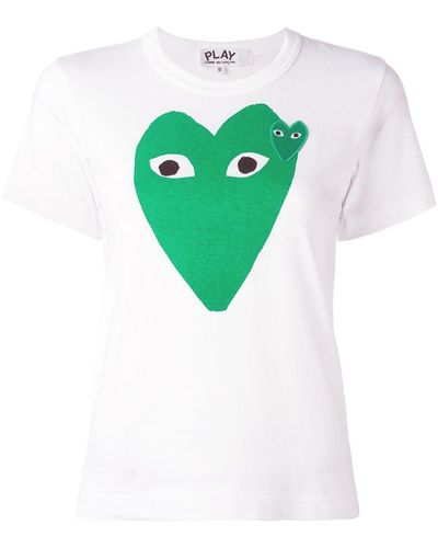 COMME DES GARÇONS PLAY Logo Print T-shirt - Green