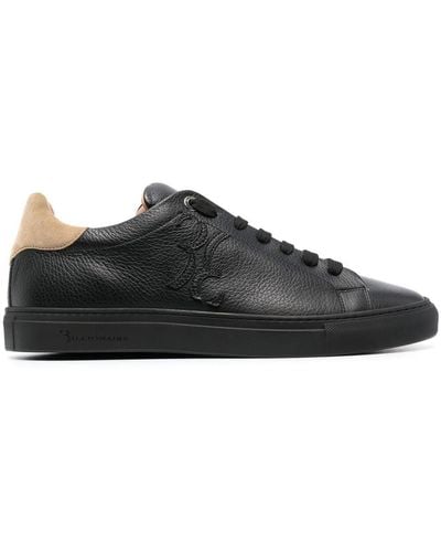 Billionaire Leather Low-top Sneakers - Black